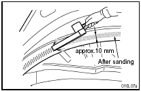 3. Treatment of the spot welded portions on the body.