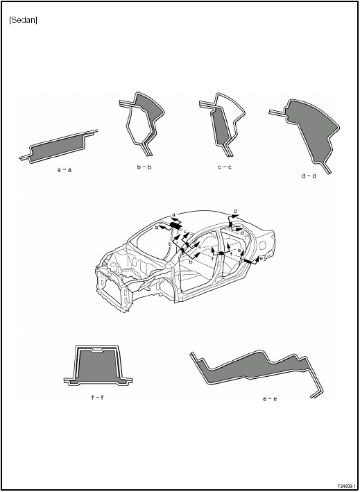 Body panel anti-rust agent (wax) application areas