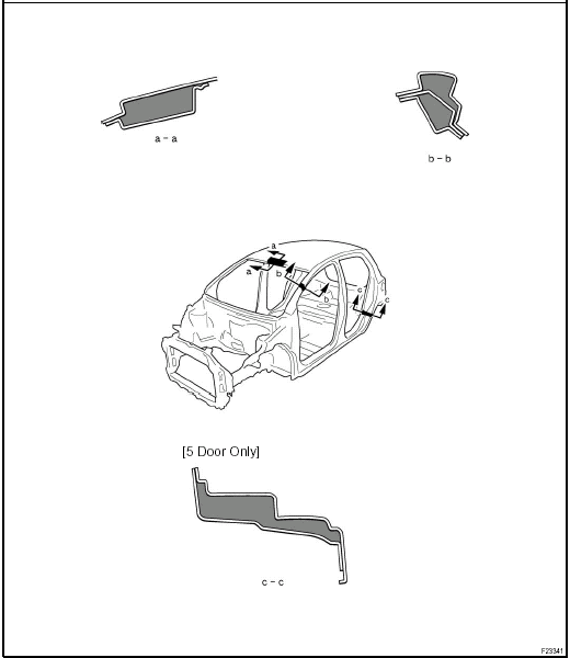 Body panel anti-rust agent (wax) application areas