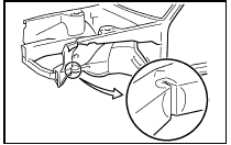 A sharp deformation angle on a panel that cannot be returned to its original