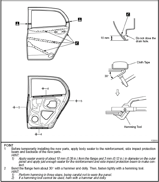 Rear door outer panel (CUT): Sedan Ex. U.S.A., Canada