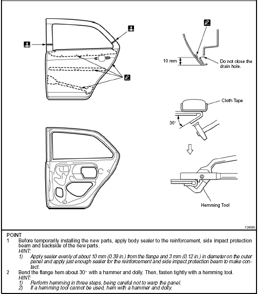 Rear door outer panel (CUT): Sedan U.S.A., Canada