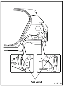 (A) Set the new panel in the position for temporary attachment.