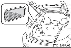 The luggage compartment light turn on when the back door is opened.