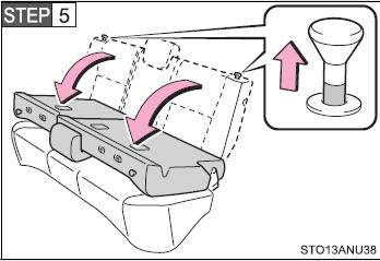 Pull the seatback lock release knob and fold the seatback down.