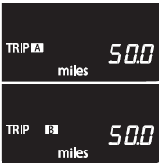 Displays the distance the vehicle has been driven since the meter was last reset.