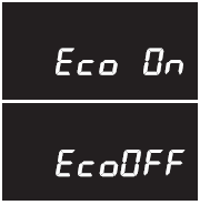 Eco Driving Indicator Light can be activated or deactivated by pressing the display