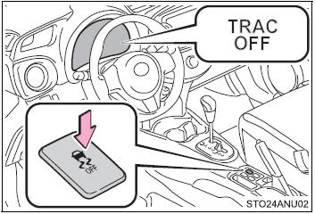 To turn the TRAC system off, quickly press and release the button. The “TRAC