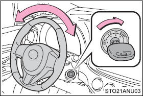 When starting the engine, the engine switch may seem stuck in the “LOCK” position.