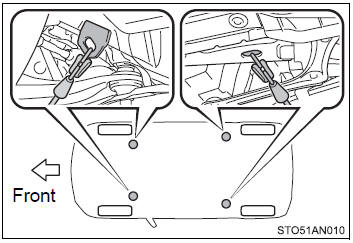 If your Toyota is transported by a flatbed truck, it should be tied down at the