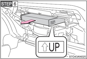 Remove the air conditioning filter and replace it with a new one.