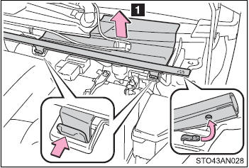 Pull the rubber strip on the edge