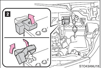 Remove the battery terminal cover