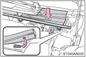 Reinstall the cover, and then hook the rubber strip’s groove onto the cover.