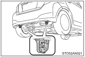 When your vehicle becomes stuck and cannot move, the emergency hook is used for