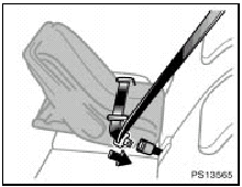 1. Run the lap and shoulder belt through or around the infant seat following