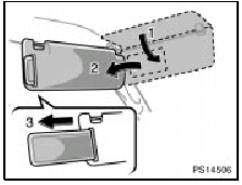 To block out glare, move the sun visor.