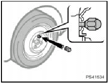 8. Reinstall all the wheel nuts finger tight.