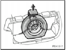 4. Lay the flat tire on the luggage floor so that the outer side of the tire