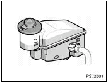 Before checking or adding the brake fluid, remove the cover. (See “(c) Jump