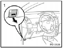 1. Pull the hood lock release lever. The hood will spring up slightly.