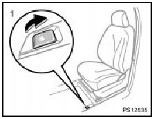 1. To open the fuel filler door, pull the lever up.