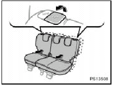 2. Pull the seat position adjusting liver up. Then slide the rear seat fully