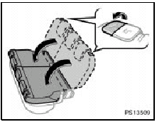 3. Pull the seatback angle adjusting lever up and fold the seatback down.