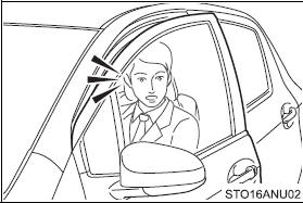 ●A person inside the vehicle opens a door or hood.