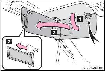 To set the visor in the forward