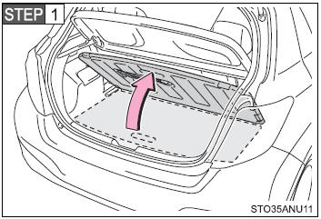 Lift up the deck board.