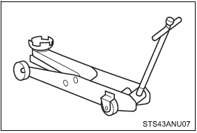 ●When using a floor jack, follow the instructions of the manual provided with