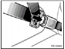 4. To remove the infant seat, press the buckle release button and allow the belt