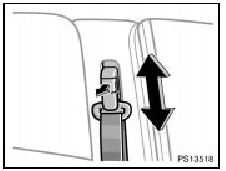 Seat belts with an adjustable shoulder anchor (5-door models)—