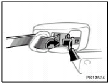 PULLING OUT THE REAR CENTER SEAT BELT TABS